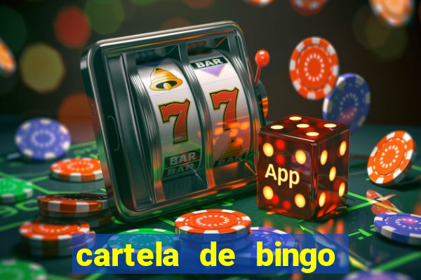 cartela de bingo cha de bebe